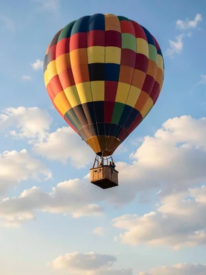 Hot air balloon in sky