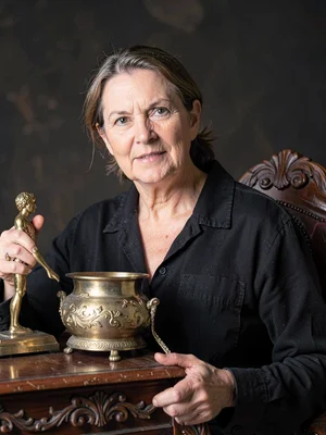 Portrait with prop antique