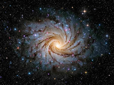 Barred spiral showing central bar structure