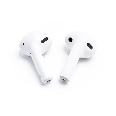 Wireless earbuds on pure white