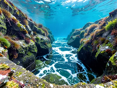 Surge channel pool showing wave influence