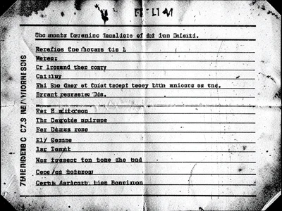 Photocopied classroom worksheet degraded through generations, text fading