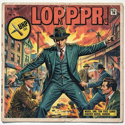 A detective confronting criminals