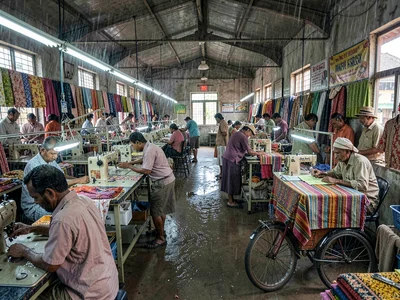 Textile mill interior