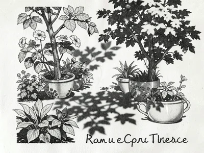 Garden shadow print
