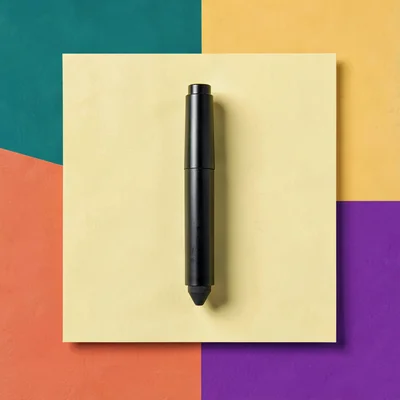 Catalog square of a single marker against a butter-yellow color block