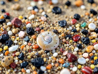 Shell spiral preserved as single sand grain