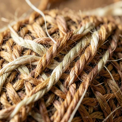 Embroidery thread cross-section: six strands twisted together, each strand itsel