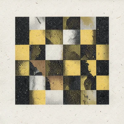 A checkerboard pattern where one color is slightly offset, creating a vibrating 