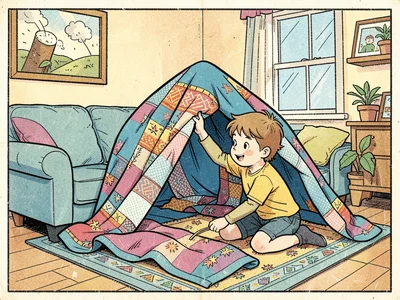 Blanket fort building