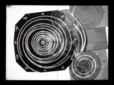 Magnetic viewing film showing coil field patterns