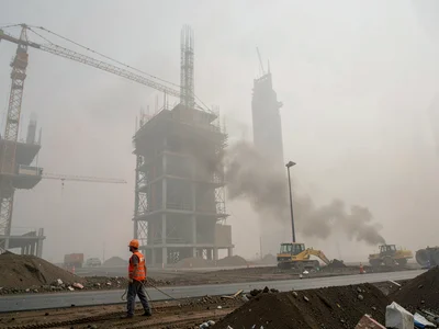 Construction creating local dust smog