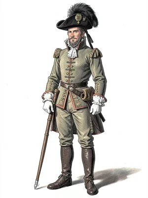 Cavalier doublet plumed hat