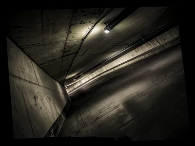 Underground parking ramp
