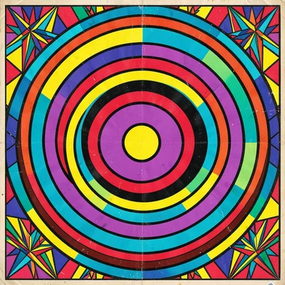 Mod sixties op art circles