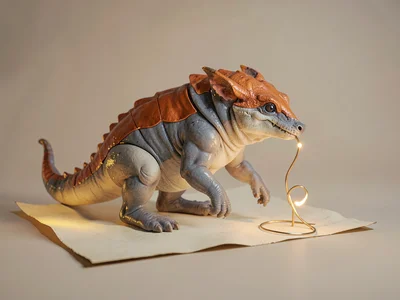 Pale-belly forge-salamander with copper-orange topside and slate-grey underbelly