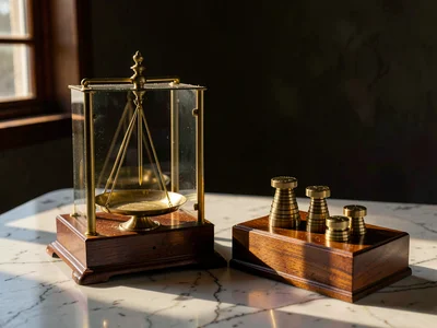 Precision Analytical Balance with Brass Weights