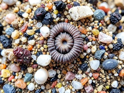 Coral sand showing foraminifera shell structure