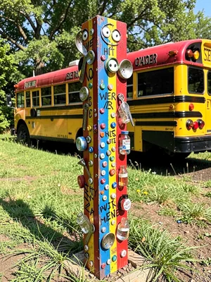 Found-Object Totem Pole