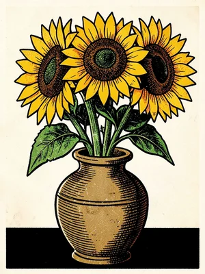 Sunflowers in vase