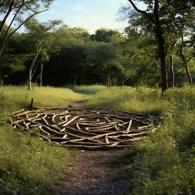Land Art Photo Andy Goldsworthy-Inspired A labyrinth