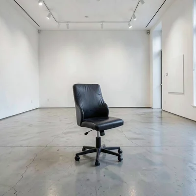 Chair in empty gallery