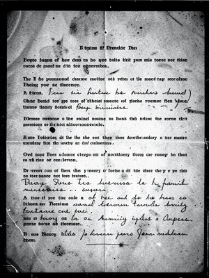 Photocopied family recipe with handwritten notes, degraded through years of copi