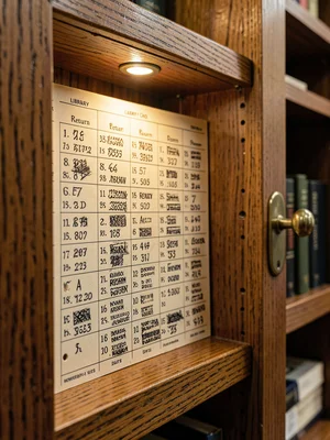 Library Date Stamp Card with Return Grid