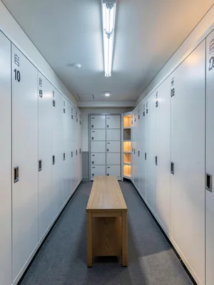 Tall Numbered Personal Storage Locker Room