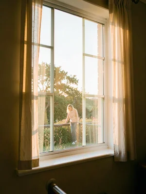 Window figure morning