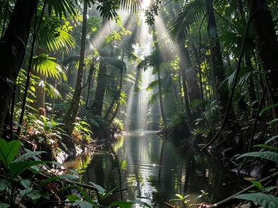 Standing water in gap reflecting light back up