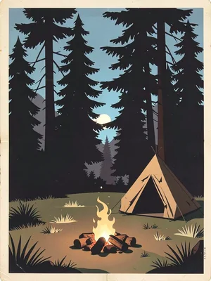 WPA forest campfire