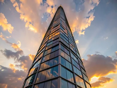 Sunset illuminating anvil from below