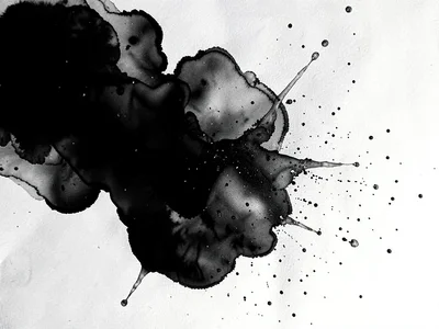 Frozen moment of ink impact
