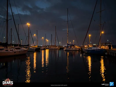 Harbor lights emerging