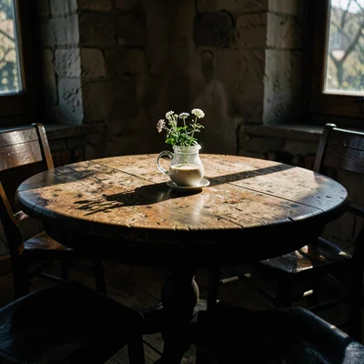 Taverna table harsh shadow