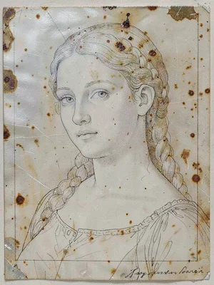 Young woman with braided hair