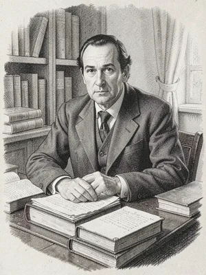 Scholar at his desk