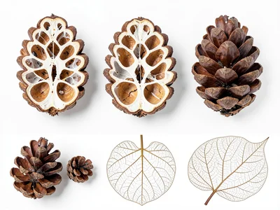 Pine Cone Longitudinal Section Scale Architecture