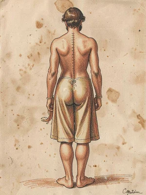 Standing figure from back