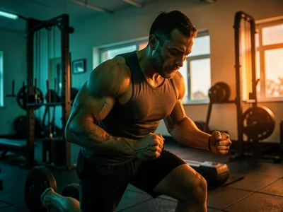 Gym workout dramatic