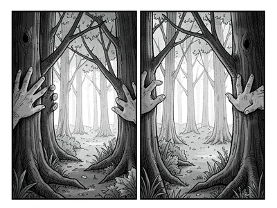 Forest of hand-trees