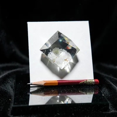 Calcite Rhombohedron Double Refraction Demo