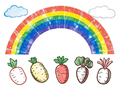 Rainbow in sky