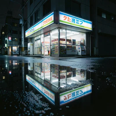 Konbini Puddle Mirror