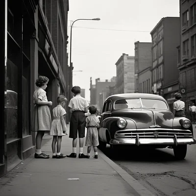 Vivian Maier photo of surprising street scene in mont