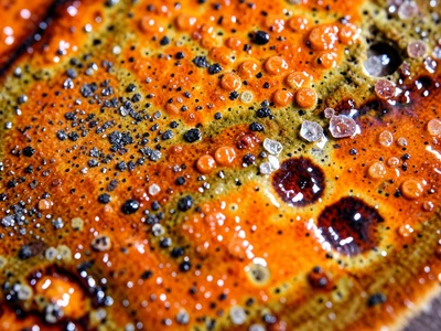 Salt glaze orange peel texture, sodium vapor attack on clay surface creating cha