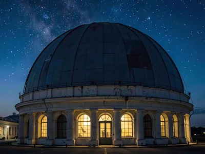 Dome rotation visible as blur against static stars
