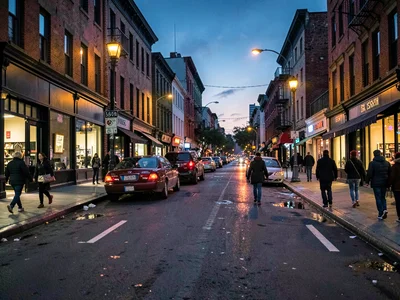 Street scene dusk