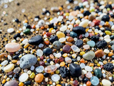 Mixed beach showing all grain types present